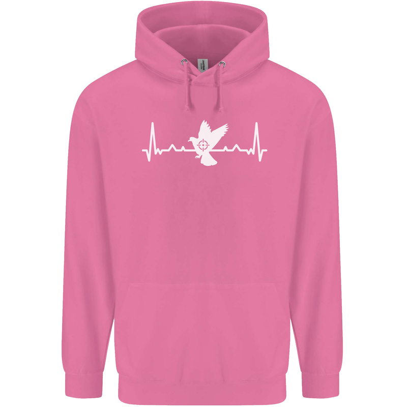 Pigeon Hunting Heart Beat Hunter ECG Mens 80% Cotton Hoodie Azelea