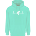 Pigeon Hunting Heart Beat Hunter ECG Mens 80% Cotton Hoodie Peppermint