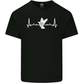 Pigeon Hunting Heart Beat Hunter ECG Mens Cotton T-Shirt Tee Top Black