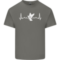 Pigeon Hunting Heart Beat Hunter ECG Mens Cotton T-Shirt Tee Top Charcoal