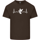Pigeon Hunting Heart Beat Hunter ECG Mens Cotton T-Shirt Tee Top Dark Chocolate