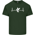 Pigeon Hunting Heart Beat Hunter ECG Mens Cotton T-Shirt Tee Top Forest Green