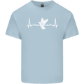 Pigeon Hunting Heart Beat Hunter ECG Mens Cotton T-Shirt Tee Top Light Blue