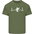 Pigeon Hunting Heart Beat Hunter ECG Mens Cotton T-Shirt Tee Top Military Green