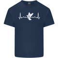 Pigeon Hunting Heart Beat Hunter ECG Mens Cotton T-Shirt Tee Top Navy Blue