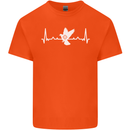 Pigeon Hunting Heart Beat Hunter ECG Mens Cotton T-Shirt Tee Top Orange