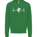 Pigeon Hunting Heart Beat Hunter ECG Mens Sweatshirt Jumper Irish Green