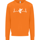 Pigeon Hunting Heart Beat Hunter ECG Mens Sweatshirt Jumper Orange