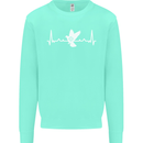 Pigeon Hunting Heart Beat Hunter ECG Mens Sweatshirt Jumper Peppermint