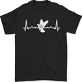 Pigeon Hunting Heart Beat Hunter ECG Mens T-Shirt 100% Cotton Black
