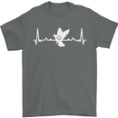 Pigeon Hunting Heart Beat Hunter ECG Mens T-Shirt 100% Cotton Charcoal