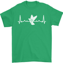 Pigeon Hunting Heart Beat Hunter ECG Mens T-Shirt 100% Cotton Irish Green