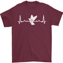 Pigeon Hunting Heart Beat Hunter ECG Mens T-Shirt 100% Cotton Maroon
