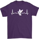 Pigeon Hunting Heart Beat Hunter ECG Mens T-Shirt 100% Cotton Purple