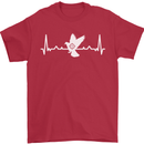 Pigeon Hunting Heart Beat Hunter ECG Mens T-Shirt 100% Cotton Red