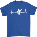 Pigeon Hunting Heart Beat Hunter ECG Mens T-Shirt 100% Cotton Royal Blue