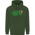 Pinch Me and I'll Punch You St Patricks Day Childrens Kids Hoodie Forest Green