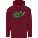 Pinch Me and I'll Punch You St Patricks Day Childrens Kids Hoodie Maroon
