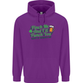 Pinch Me and I'll Punch You St Patricks Day Childrens Kids Hoodie Purple