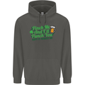 Pinch Me and I'll Punch You St Patricks Day Childrens Kids Hoodie Storm Grey