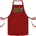 Pinch Me and I'll Punch You St Patricks Day Cotton Apron 100% Organic Maroon