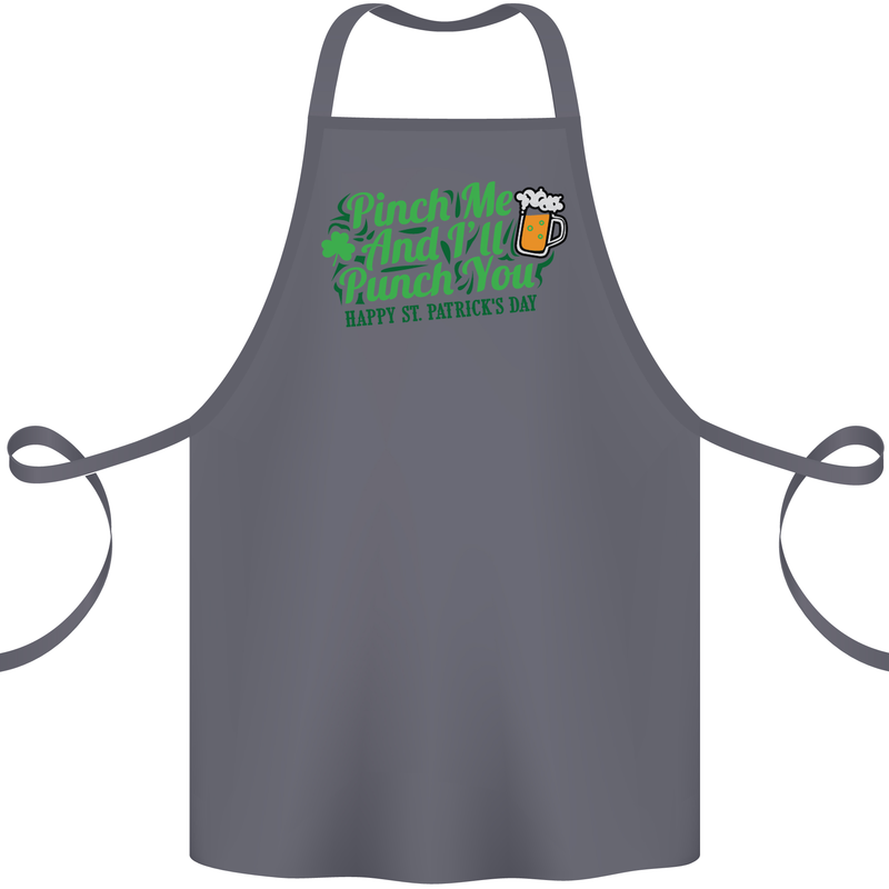 Pinch Me and I'll Punch You St Patricks Day Cotton Apron 100% Organic Steel