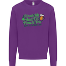 Pinch Me and I'll Punch You St Patricks Day Kids Sweatshirt Jumper Purple