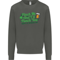 Pinch Me and I'll Punch You St Patricks Day Kids Sweatshirt Jumper Storm Grey