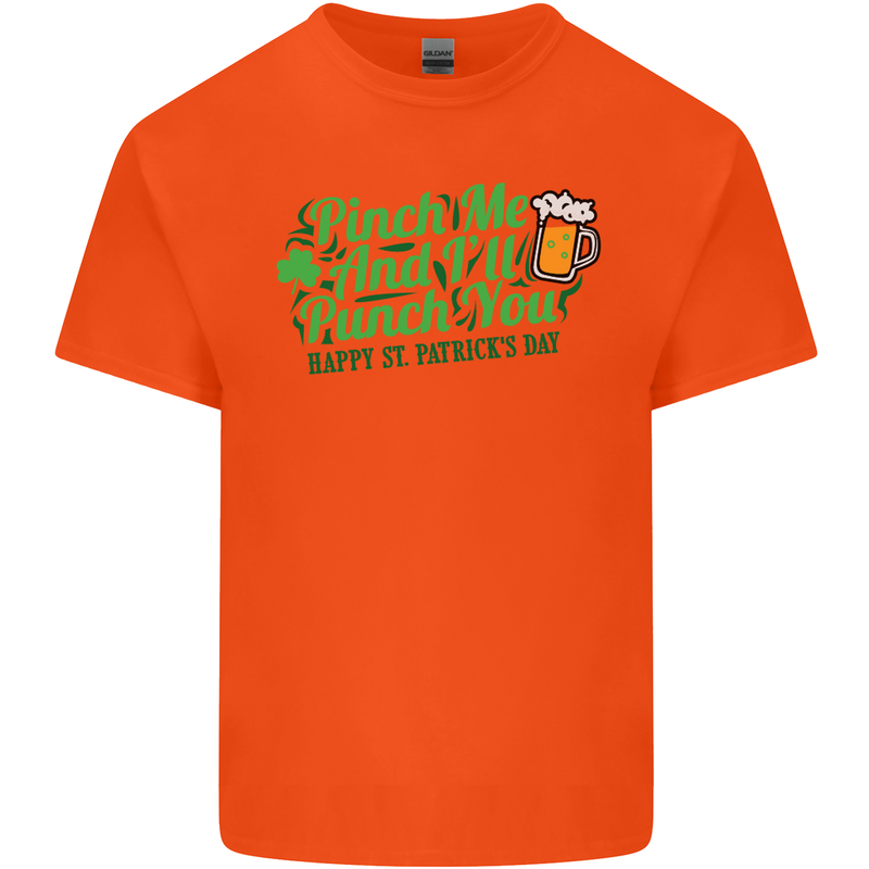 Pinch Me and I'll Punch You St Patricks Day Kids T-Shirt Childrens Orange