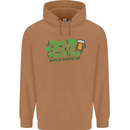 Pinch Me and I'll Punch You St Patricks Day Mens 80% Cotton Hoodie Caramel Latte