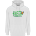 Pinch Me and I'll Punch You St Patricks Day Mens 80% Cotton Hoodie White