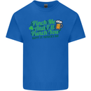 Pinch Me and I'll Punch You St Patricks Day Mens Cotton T-Shirt Tee Top Royal Blue