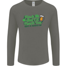 Pinch Me and I'll Punch You St Patricks Day Mens Long Sleeve T-Shirt Charcoal