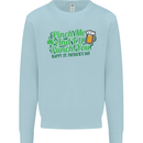 Pinch Me and I'll Punch You St Patricks Day Mens Sweatshirt Jumper Light Blue