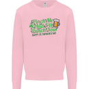 Pinch Me and I'll Punch You St Patricks Day Mens Sweatshirt Jumper Light Pink