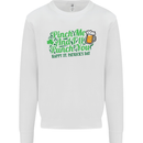 Pinch Me and I'll Punch You St Patricks Day Mens Sweatshirt Jumper White