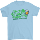Pinch Me and I'll Punch You St Patricks Day Mens T-Shirt Cotton Gildan Light Blue