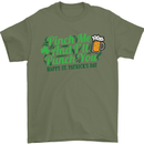 Pinch Me and I'll Punch You St Patricks Day Mens T-Shirt Cotton Gildan Military Green