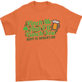 Pinch Me and I'll Punch You St Patricks Day Mens T-Shirt Cotton Gildan Orange