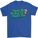 Pinch Me and I'll Punch You St Patricks Day Mens T-Shirt Cotton Gildan Royal Blue