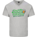 Pinch Me and I'll Punch You St Patricks Day Mens V-Neck Cotton T-Shirt Sports Grey