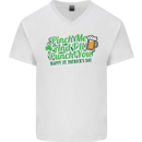 Pinch Me and I'll Punch You St Patricks Day Mens V-Neck Cotton T-Shirt White