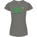 Pinch Me and I'll Punch You St Patricks Day Womens Petite Cut T-Shirt Charcoal