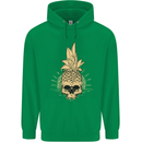 Pineapple Skull Gothic Biker Surfing Childrens Kids Hoodie Irish Green