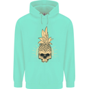 Pineapple Skull Gothic Biker Surfing Childrens Kids Hoodie Peppermint