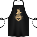 Pineapple Skull Gothic Biker Surfing Cotton Apron 100% Organic Black