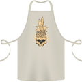 Pineapple Skull Gothic Biker Surfing Cotton Apron 100% Organic Natural