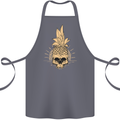 Pineapple Skull Gothic Biker Surfing Cotton Apron 100% Organic Steel