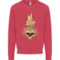 Pineapple Skull Gothic Biker Surfing Kids Sweatshirt Jumper Heliconia