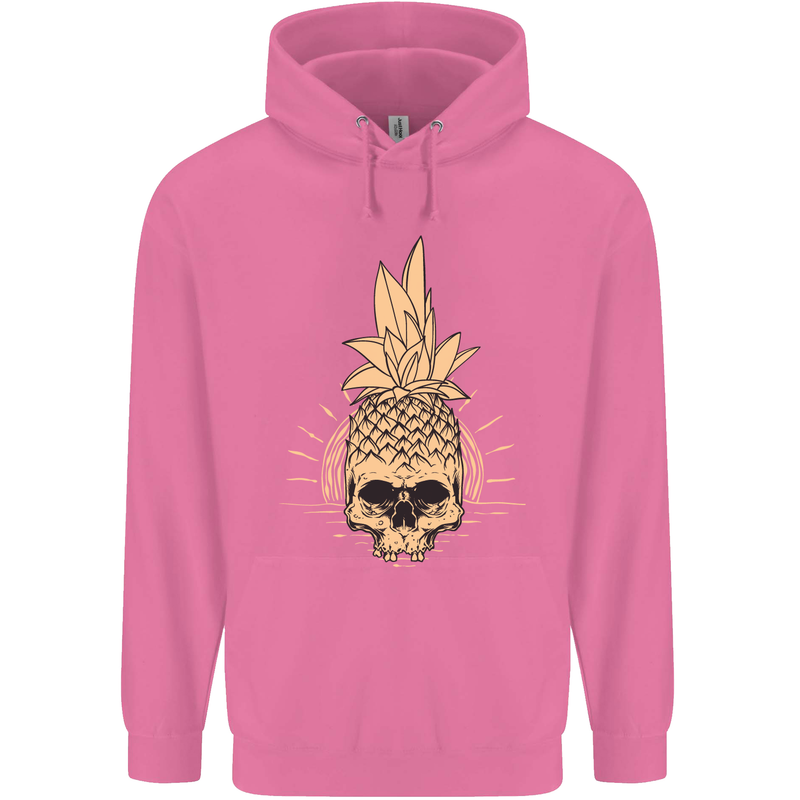 Pineapple Skull Gothic Biker Surfing Mens 80% Cotton Hoodie Azelea